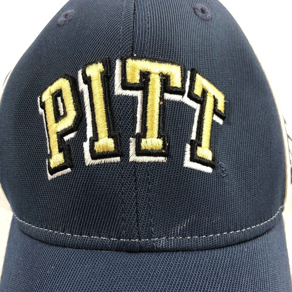Adidas University of Pittsburgh Pitt Panthers Baseball Cap Hat Embroidered S/M - Picture 4 of 12